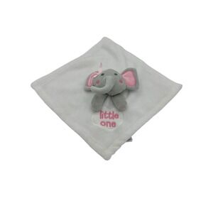 Little One Elephant Security Blanket Baby Lovey‎ Plush White Pink Gray RN 36753
